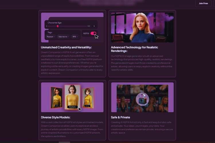 MyDreamCompanion Funcionalidades principales